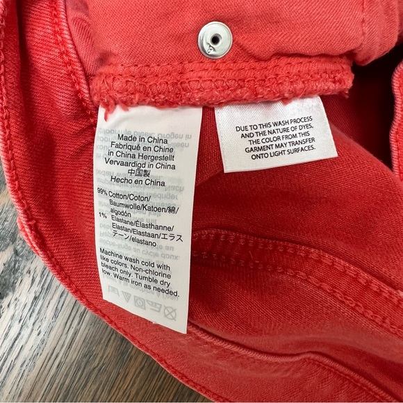 J. Crew Factory Orange Denim Shorts - Picture 2 of 7